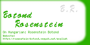 botond rosenstein business card